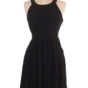 HD in Paris Black Pleated Halter Midi Dress